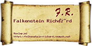 Falkenstein Richárd névjegykártya